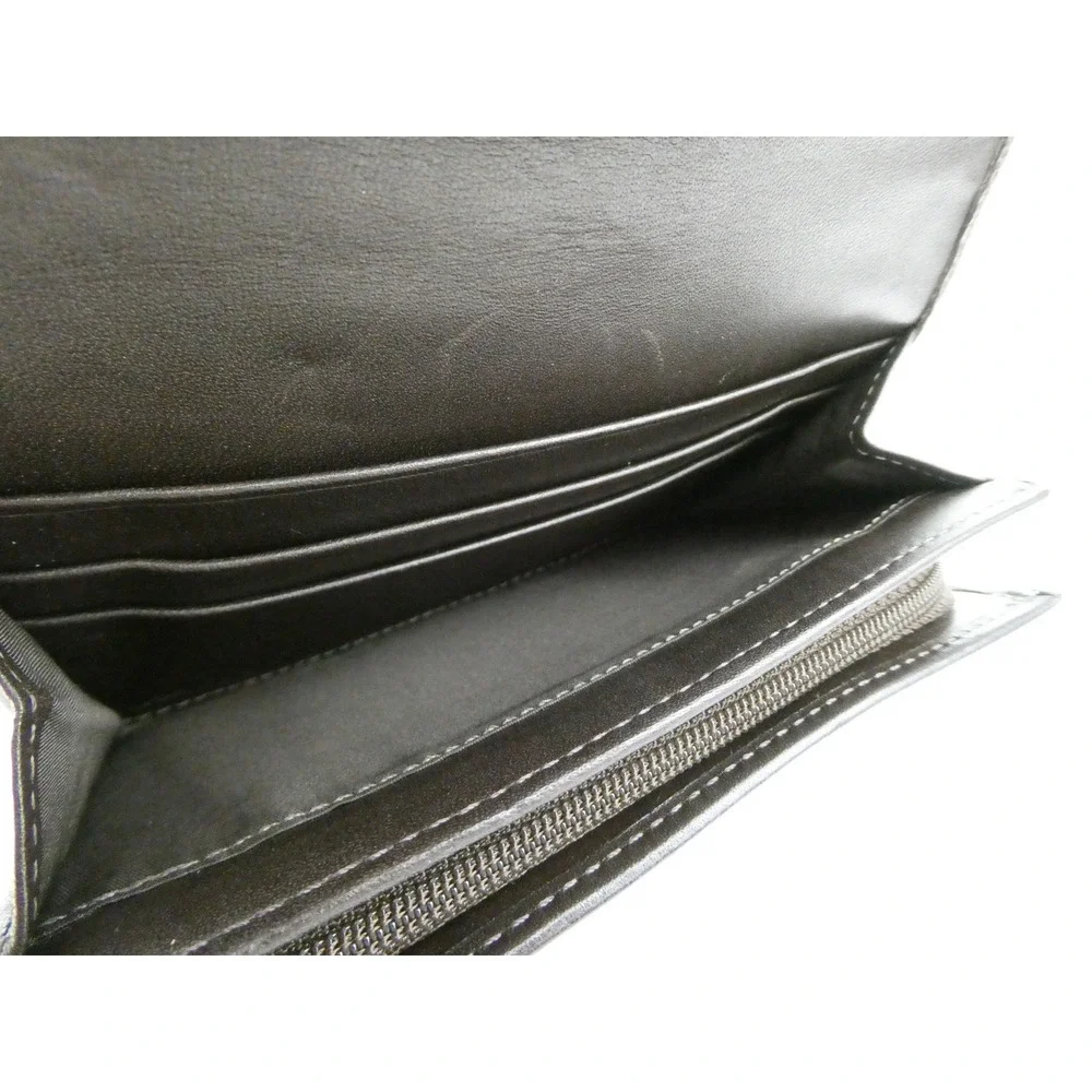 Coach Soho Signature Khaki Brown Mini C Small Trifold Wallet